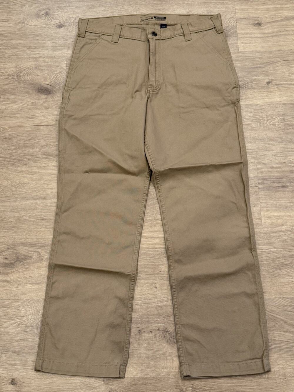 Carhartt Men's Relaxed Straight Rigby Pant Rugged Flex 5Pocket, Dark Khaki 36x32